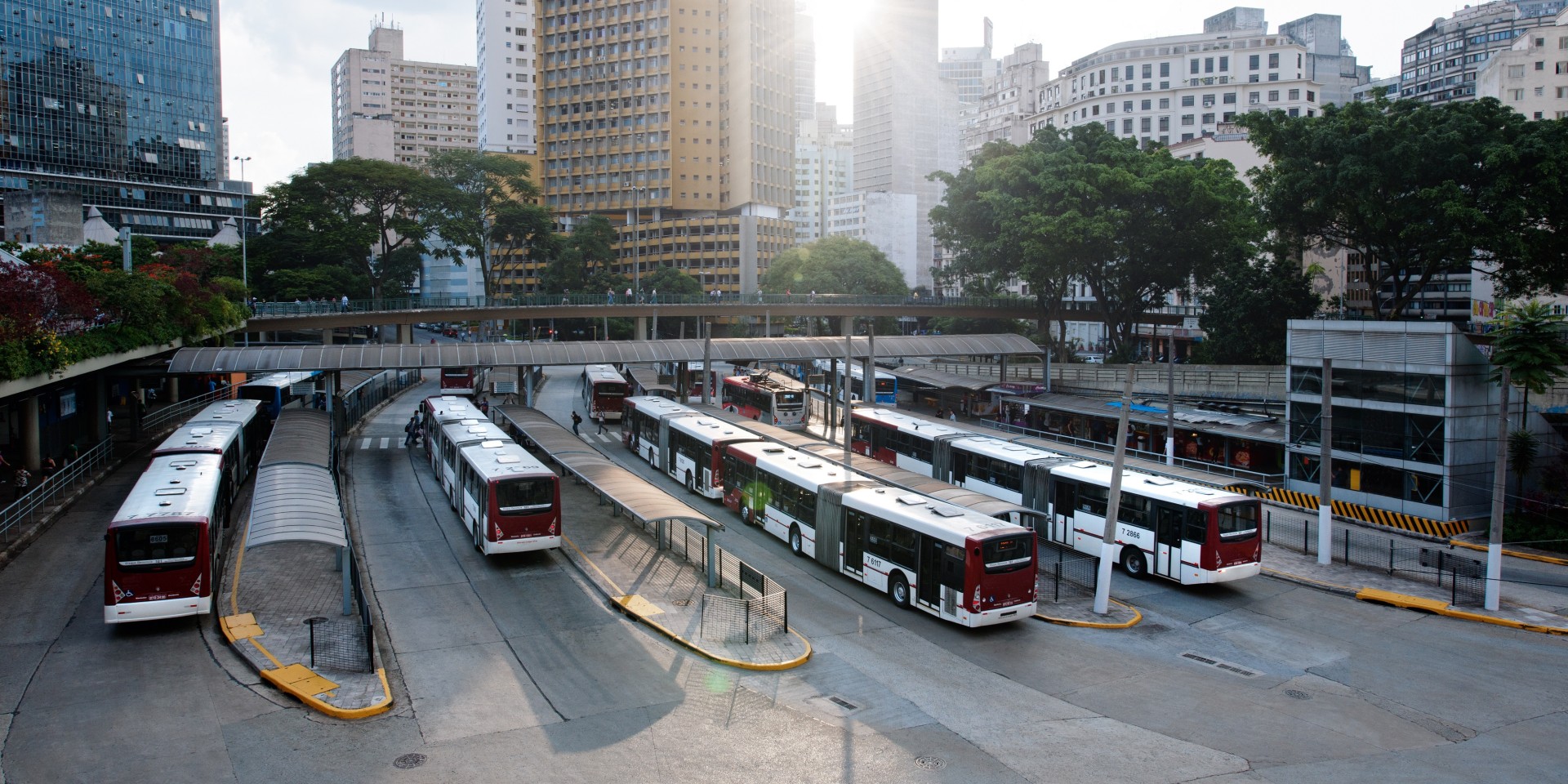 サンパウロのバス停